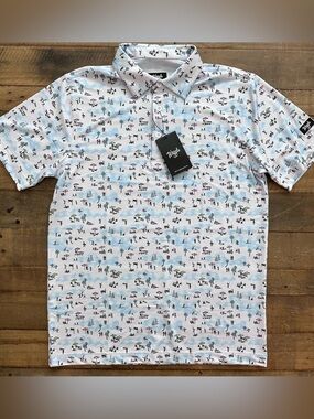 ⭐️NWT Waggle Men's Golf Polo - Beached It (Small)